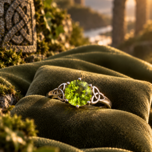 Bague Celtic Trinity — Péridot Naturel