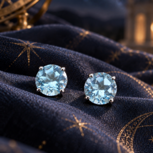 Boucles d’oreilles Celestial Blue — Topaze Bleu Ciel Naturelle