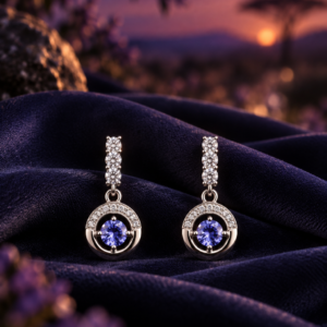 Boucles d’oreilles Violet Twilight — Tanzanite Naturelle