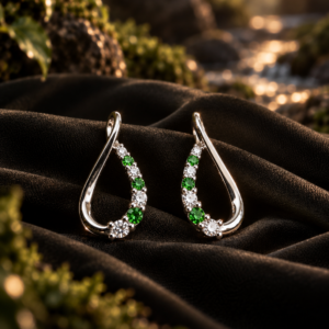 Boucles d’oreilles Infinity — Tsavorite