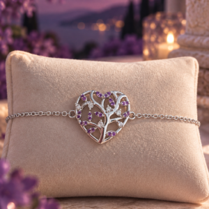 Bracelet Cœur d’Améthyste — Purple Whisper