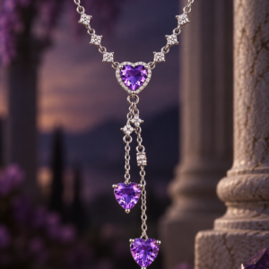 Collier Cœur d’Améthyste — Purple Whisper