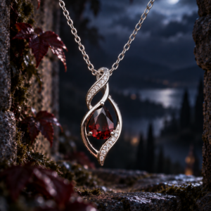 Pendentif Noctis - Grenat Naturel