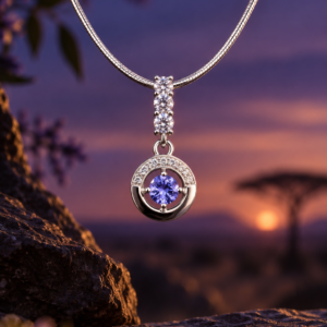 Pendentif Violet Twilight — Tanzanite Naturelle